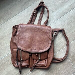 Sole Society Nordstrom brown leather backpack